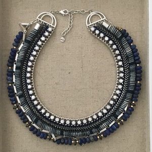 Emmeline blue versatile statement necklace